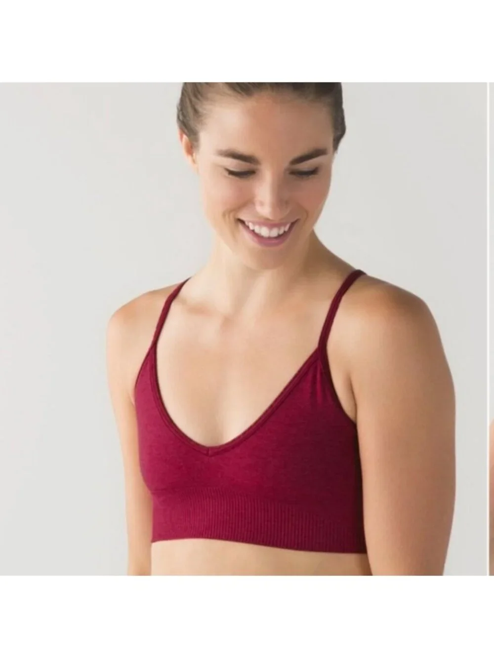 Lululemon Ebb To Street Bra Heathered Bumble Berry